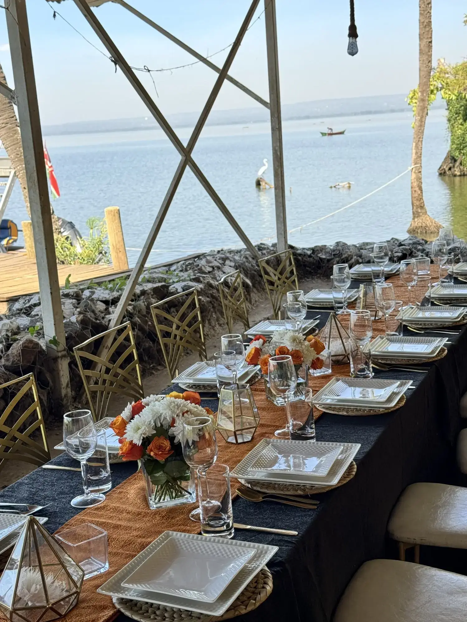 The table